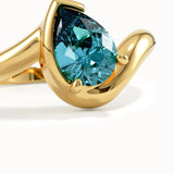 Solo Pear Topaz Wavy Ring