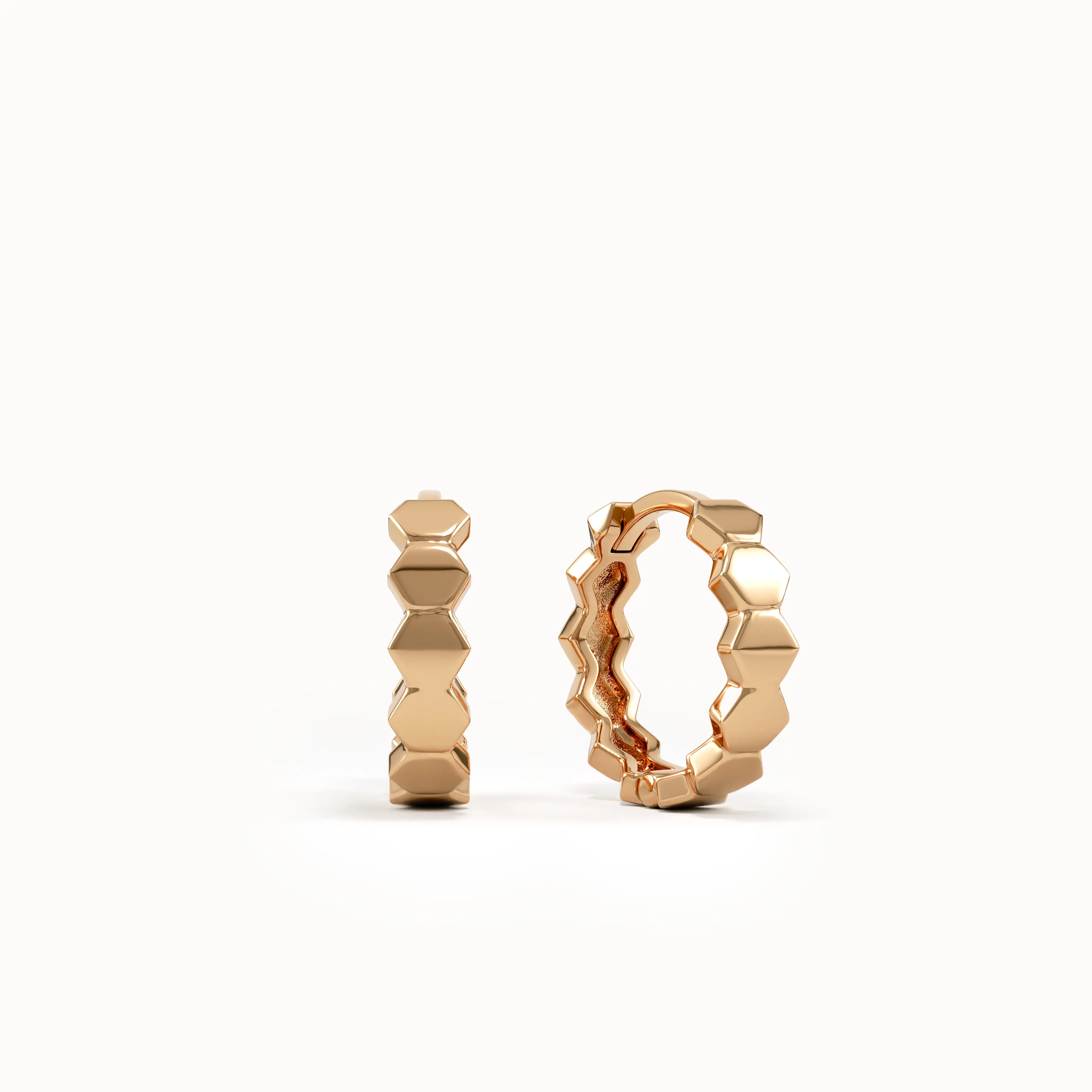 Hexagon Hoop Earrings - BRENNMORE