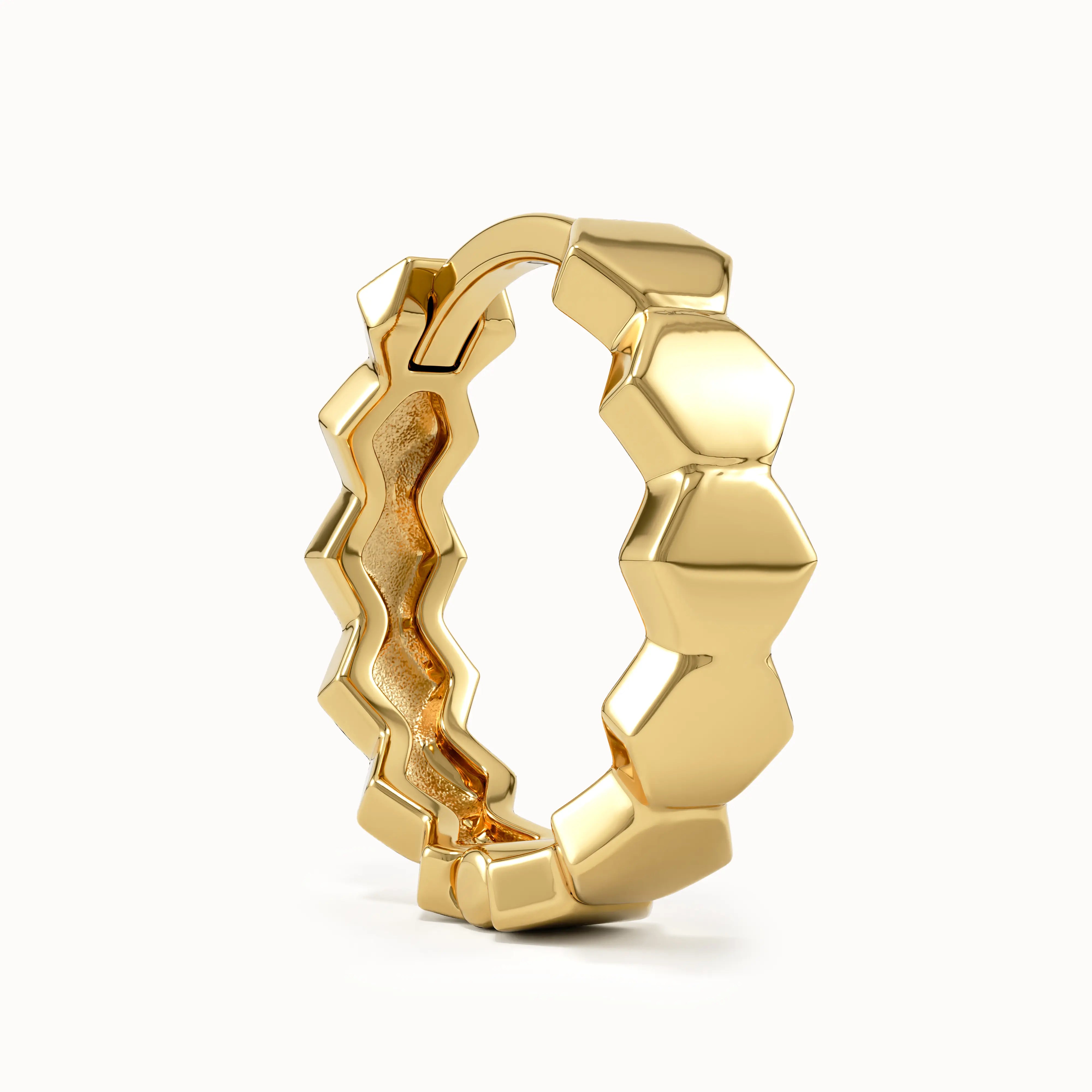 Hexagon Hoop Earrings - BRENNMORE