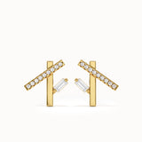 Line Studs in Gold My Store