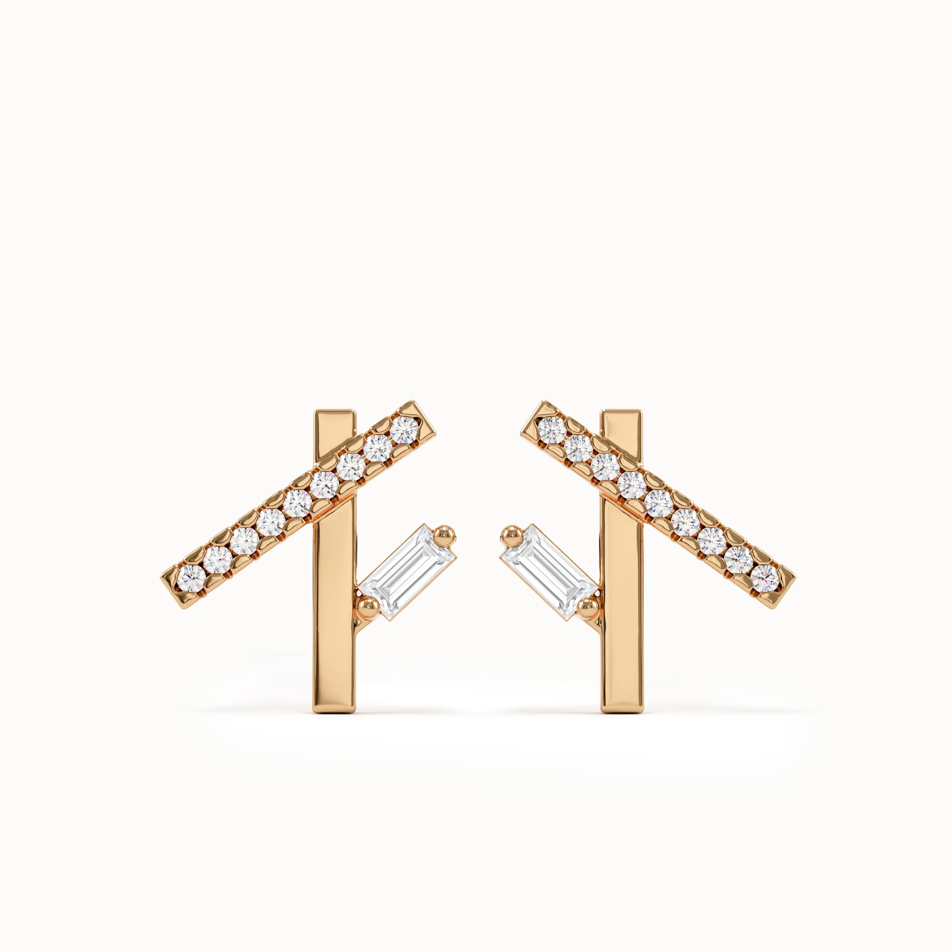 Line Studs in Gold My Store
