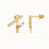 Line Studs in Gold