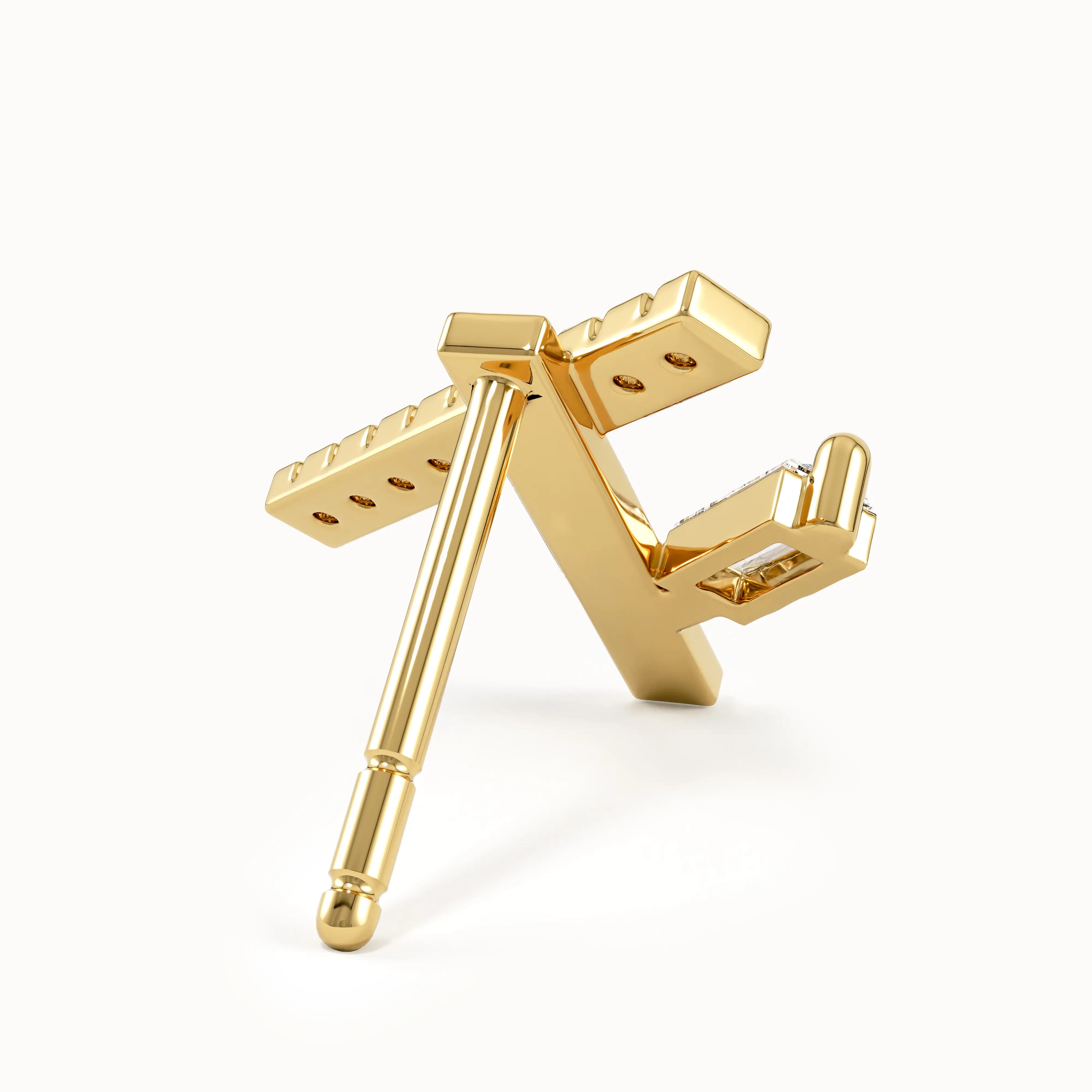 Line Studs in Gold My Store