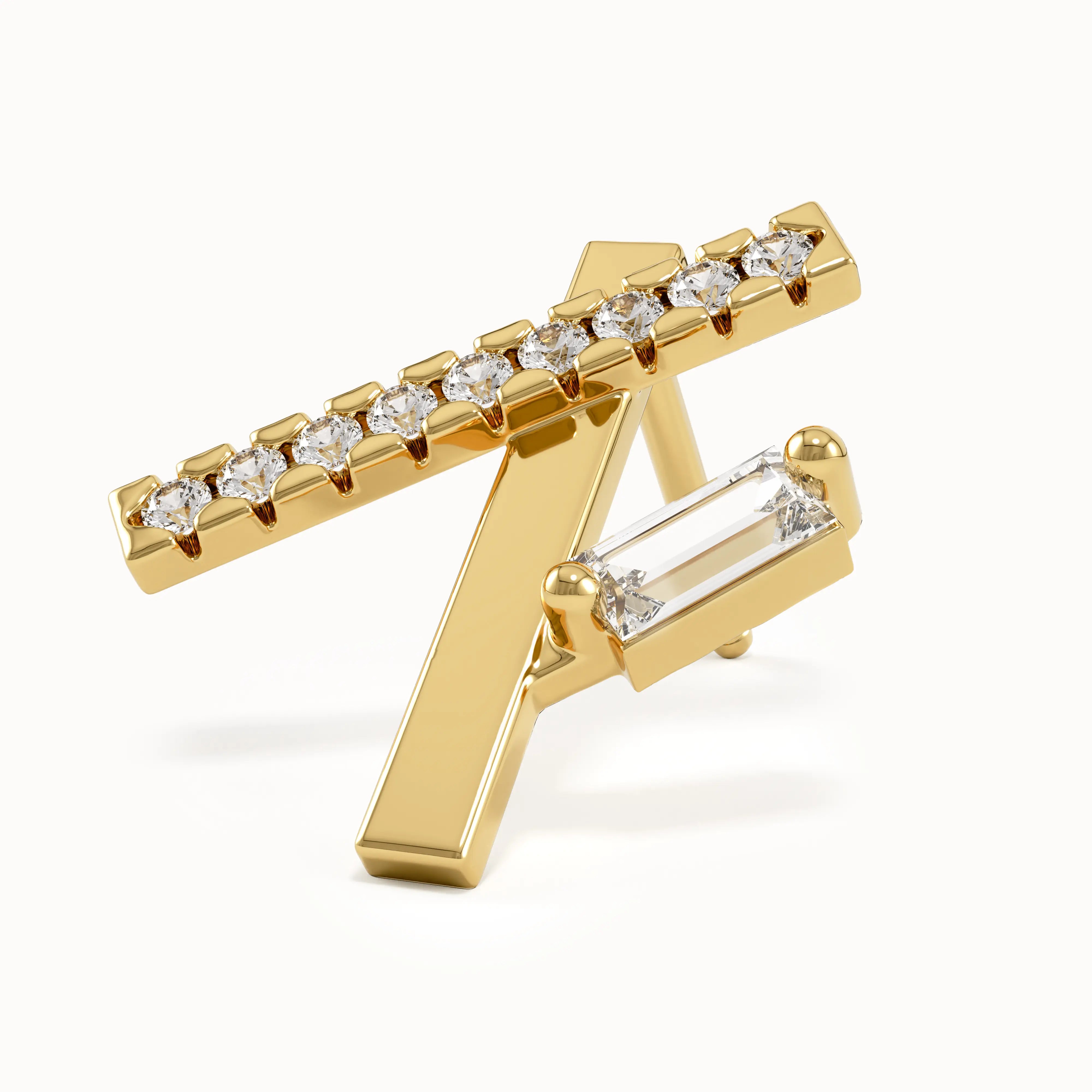 Line Studs in Gold My Store