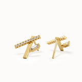 Line Studs in Gold My Store