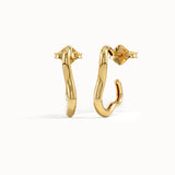 Abstract Shaped Gold Studs