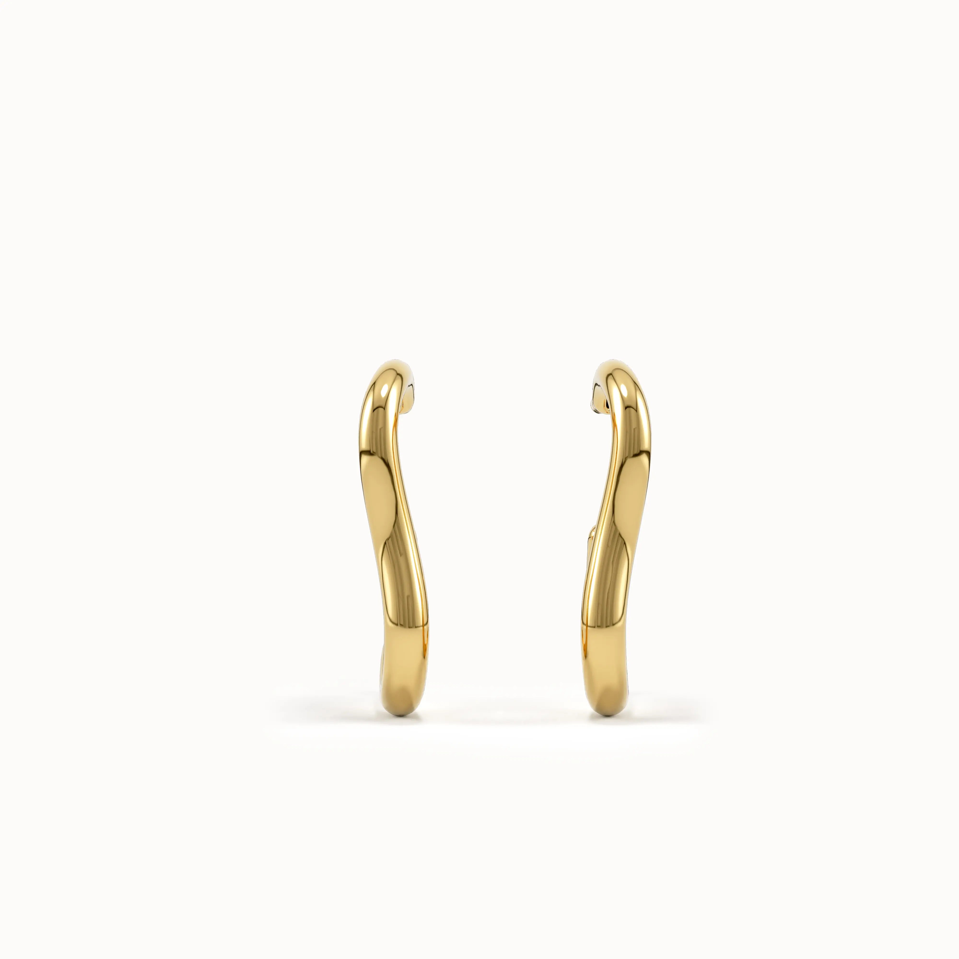 Abstract Shaped Gold Studs - BRENNMORE