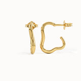Abstract Shaped Gold Studs - BRENNMORE 