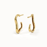 Abstract Shaped Gold Studs - BRENNMORE
