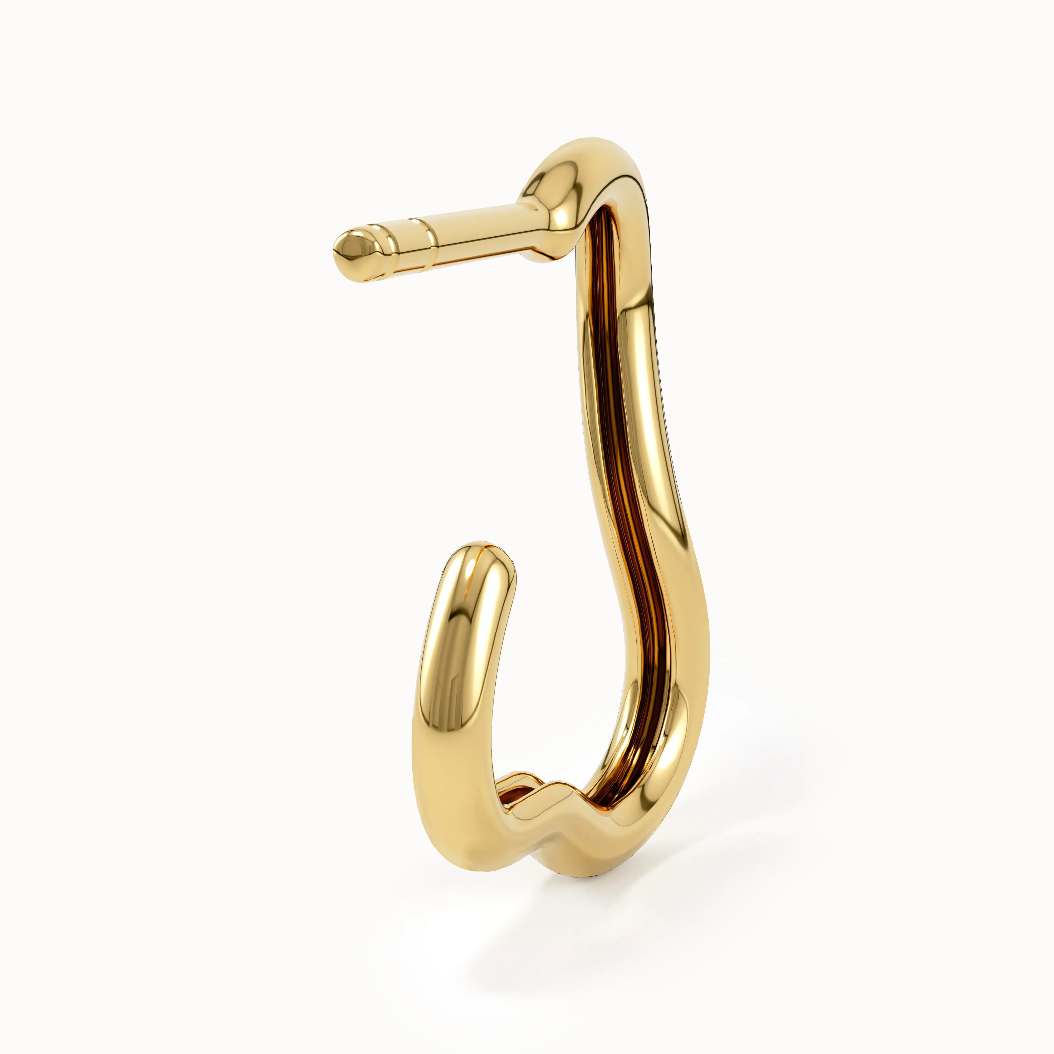 Abstract Shaped Gold Studs - BRENNMORE