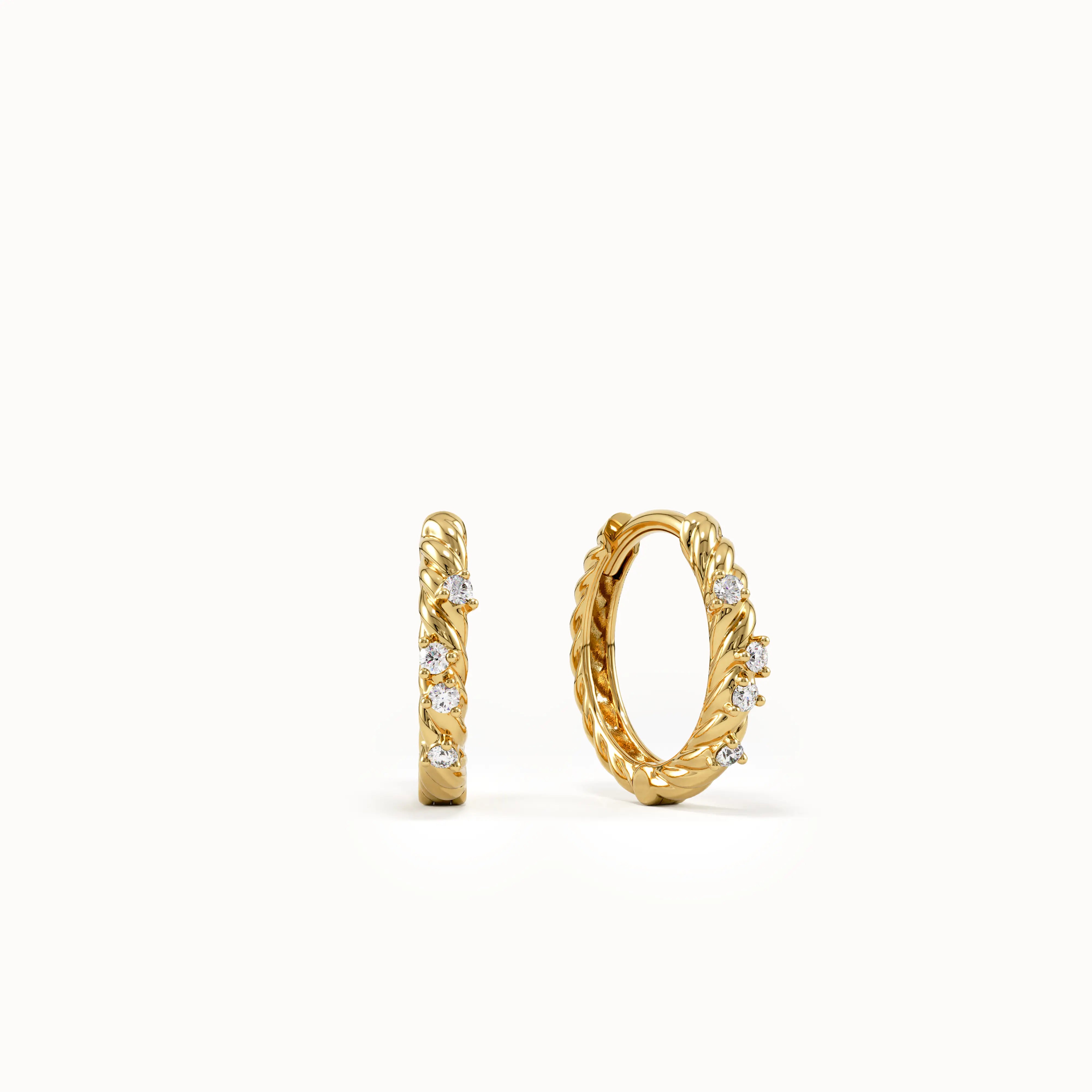 Twist Rope Hoop Earrings - BRENNMORE
