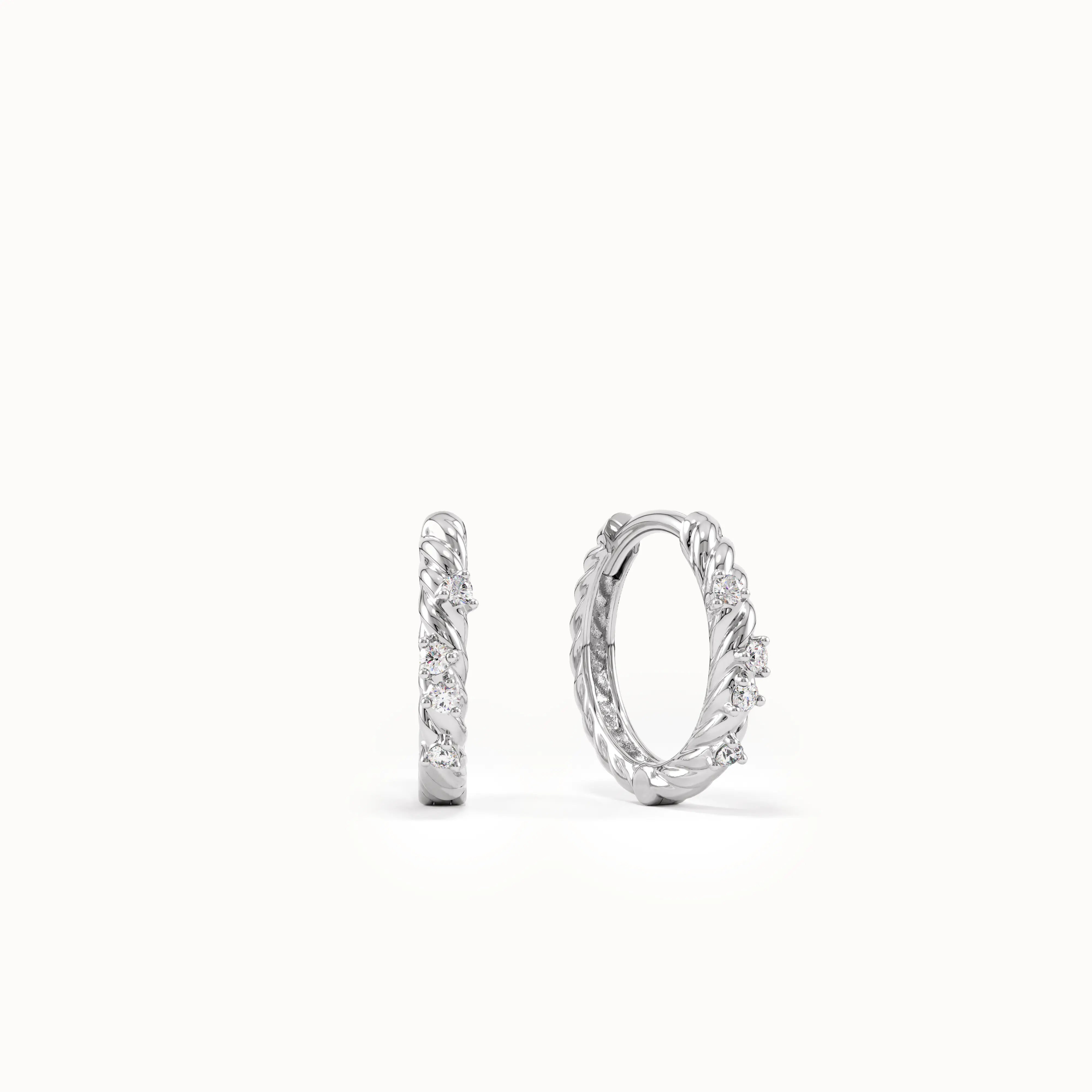 Twist Rope Hoop Earrings - BRENNMORE