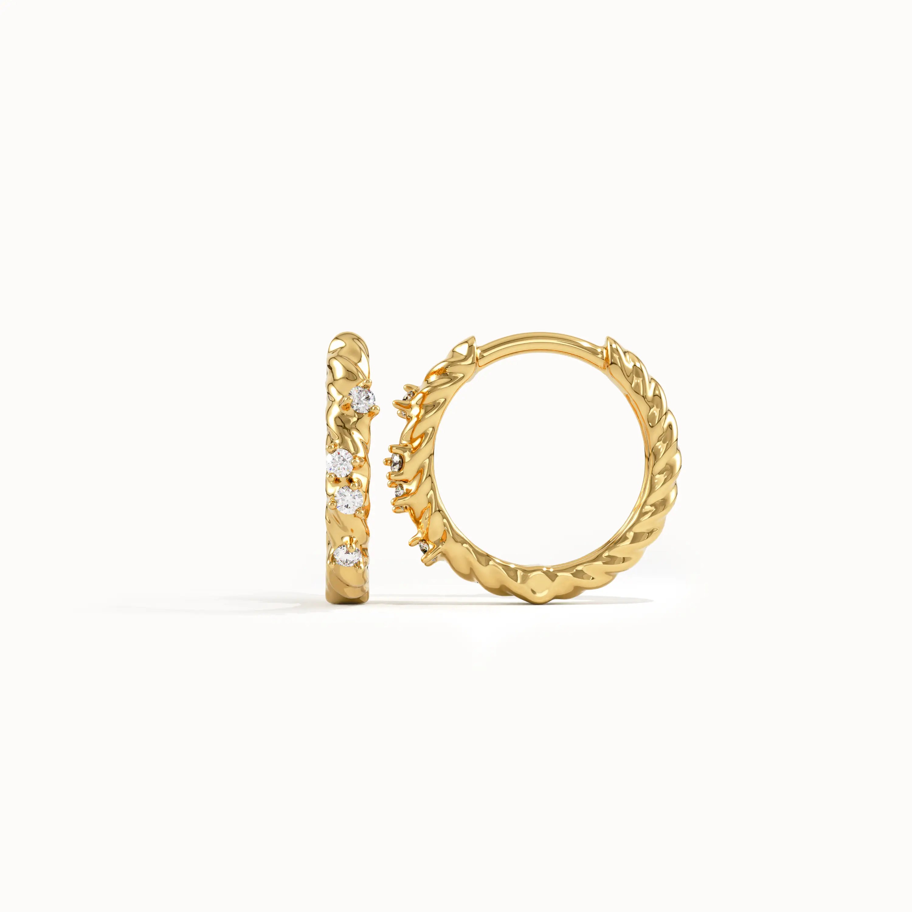 Twist Rope Hoop Earrings - BRENNMORE 