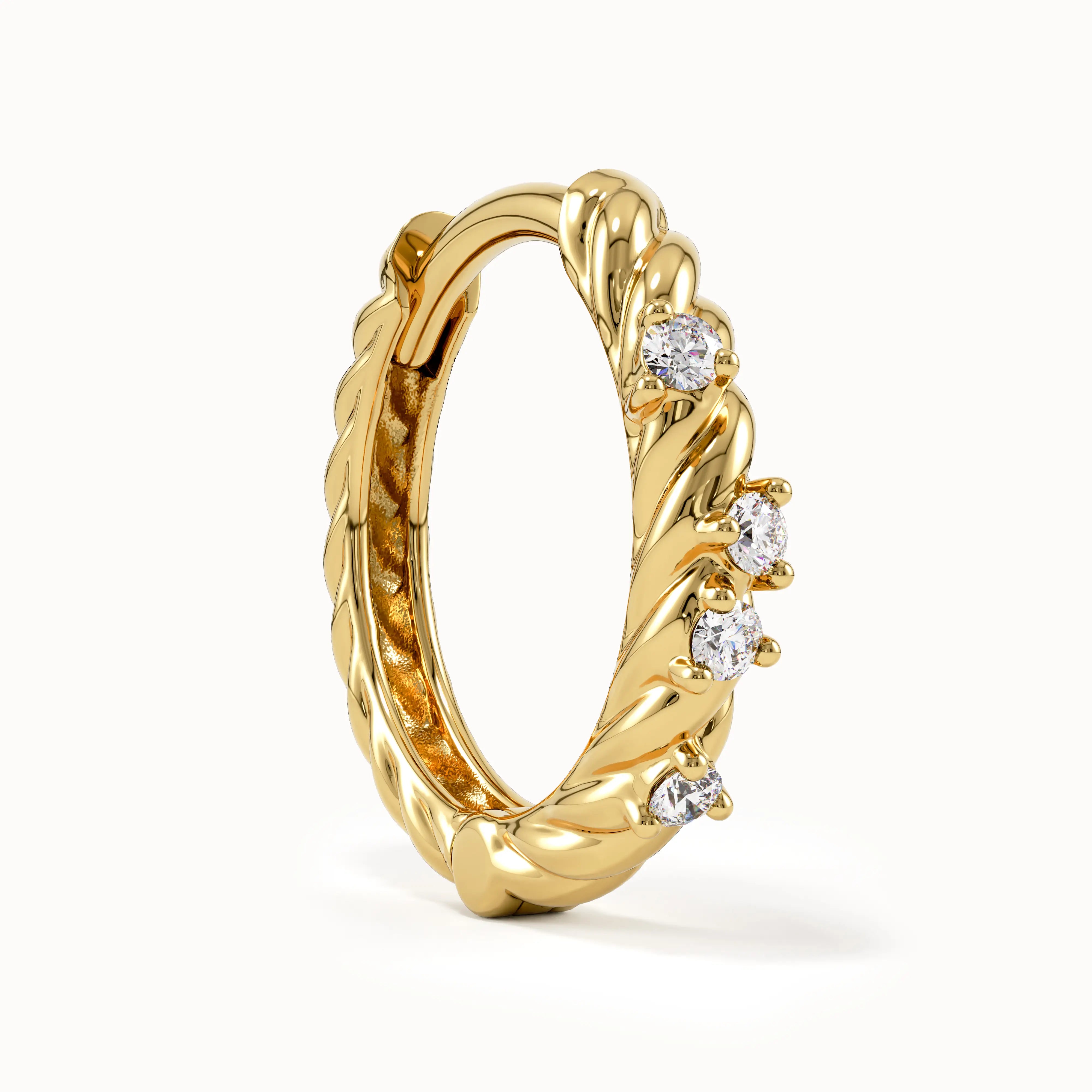 Twist Rope Hoop Earrings - BRENNMORE
