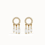 Gold Dangling Dreamcatcher Studs - BRENNMORE