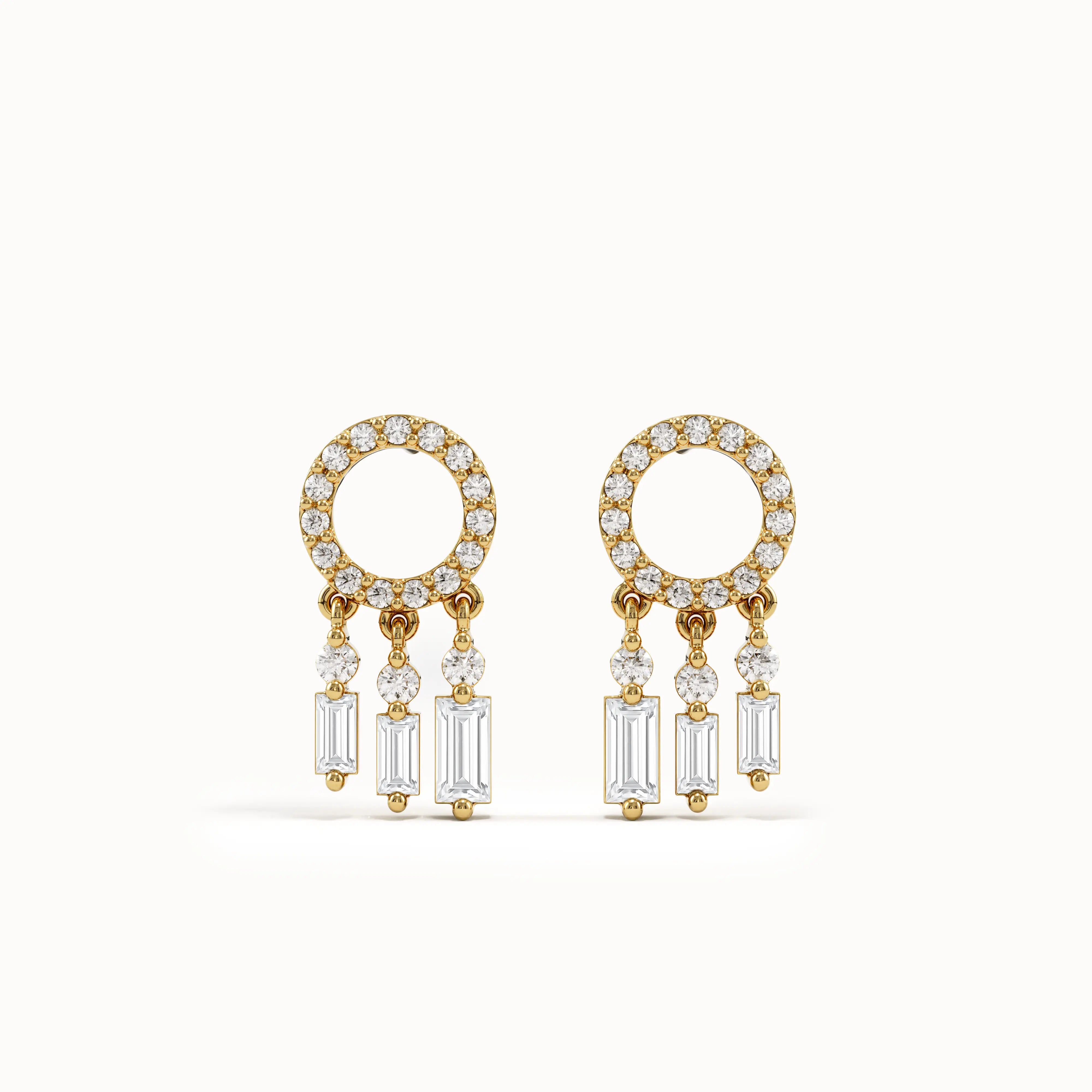 Gold Dangling Dreamcatcher Studs - BRENNMORE