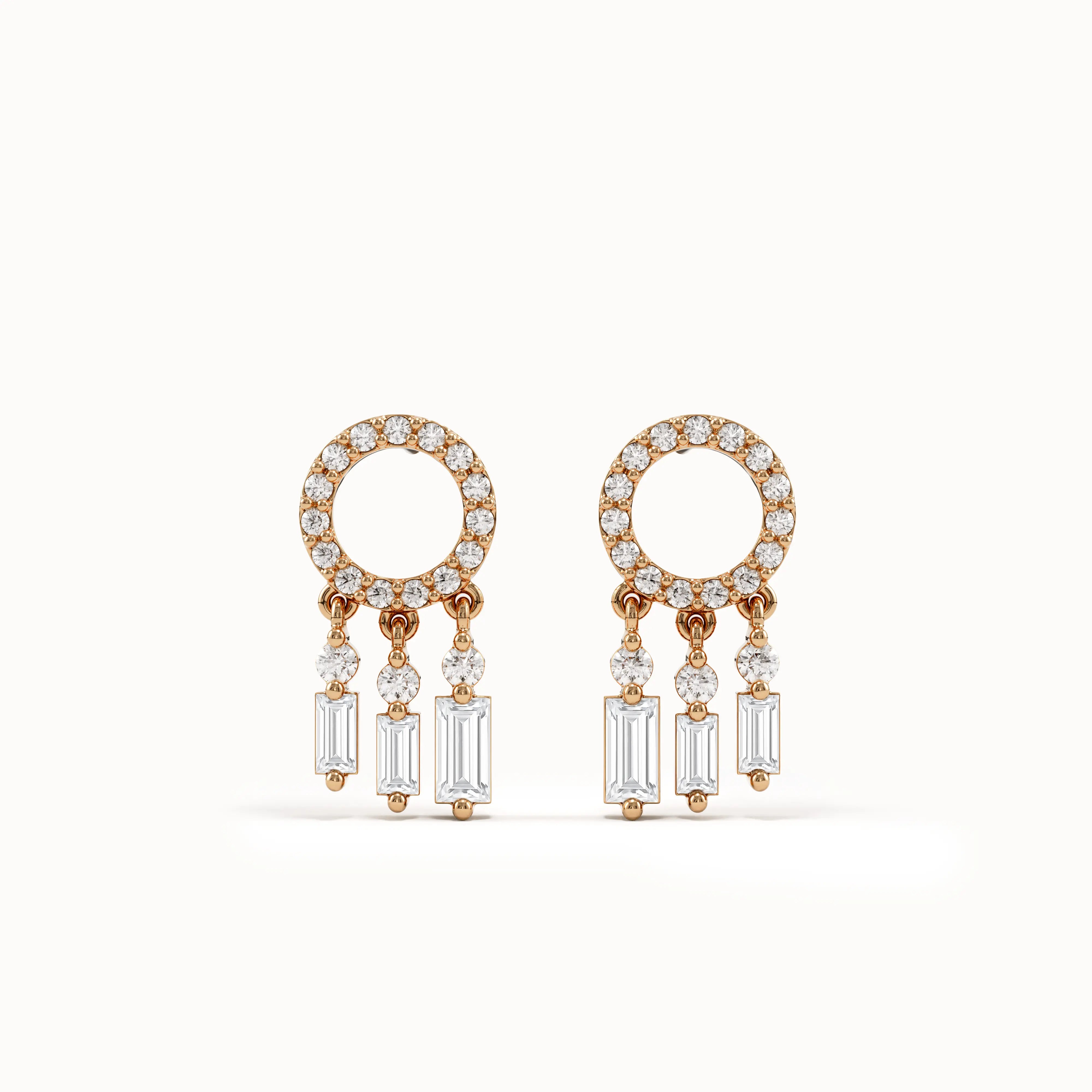 Gold Dangling Dreamcatcher Studs - BRENNMORE