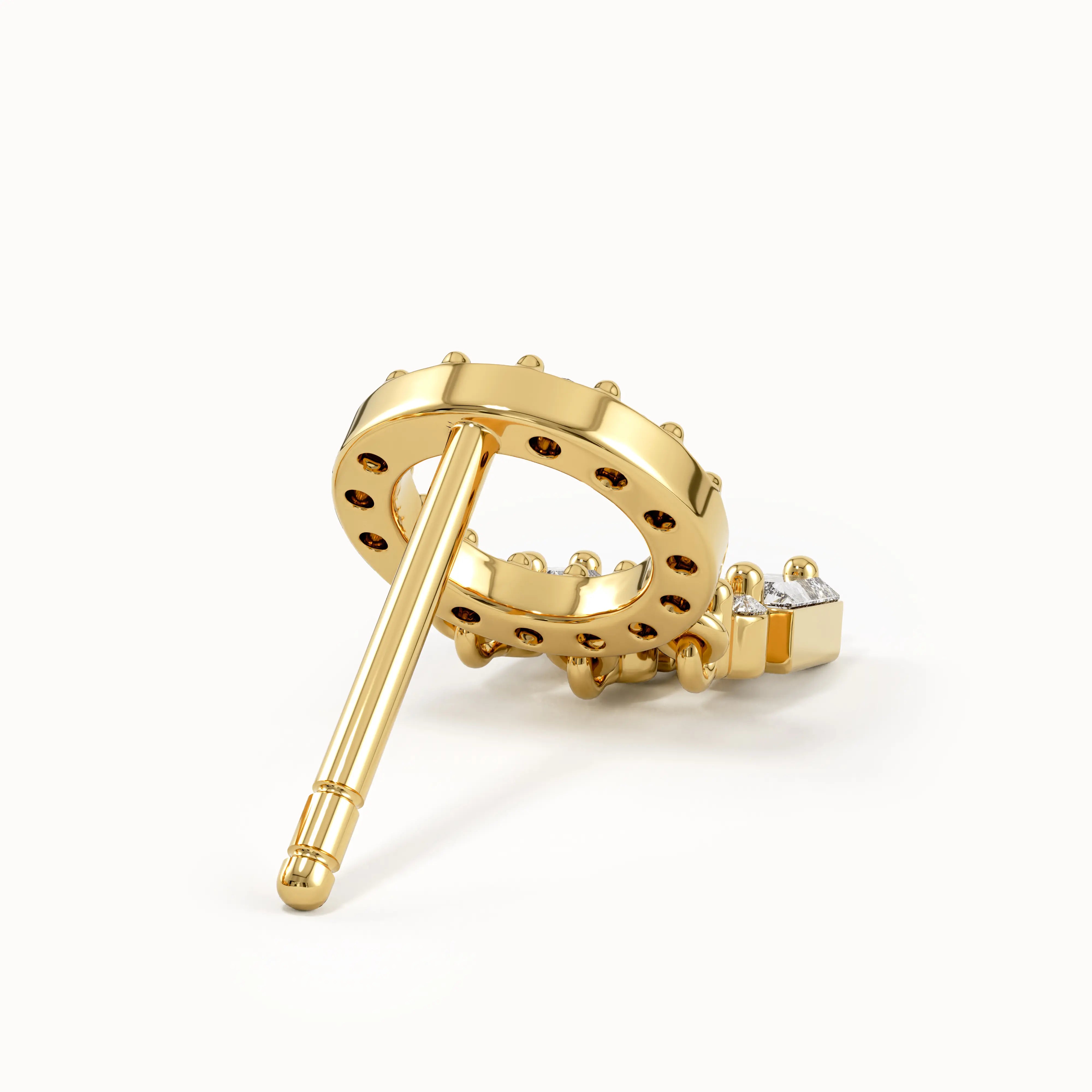 Gold Dangling Dreamcatcher Studs - BRENNMORE