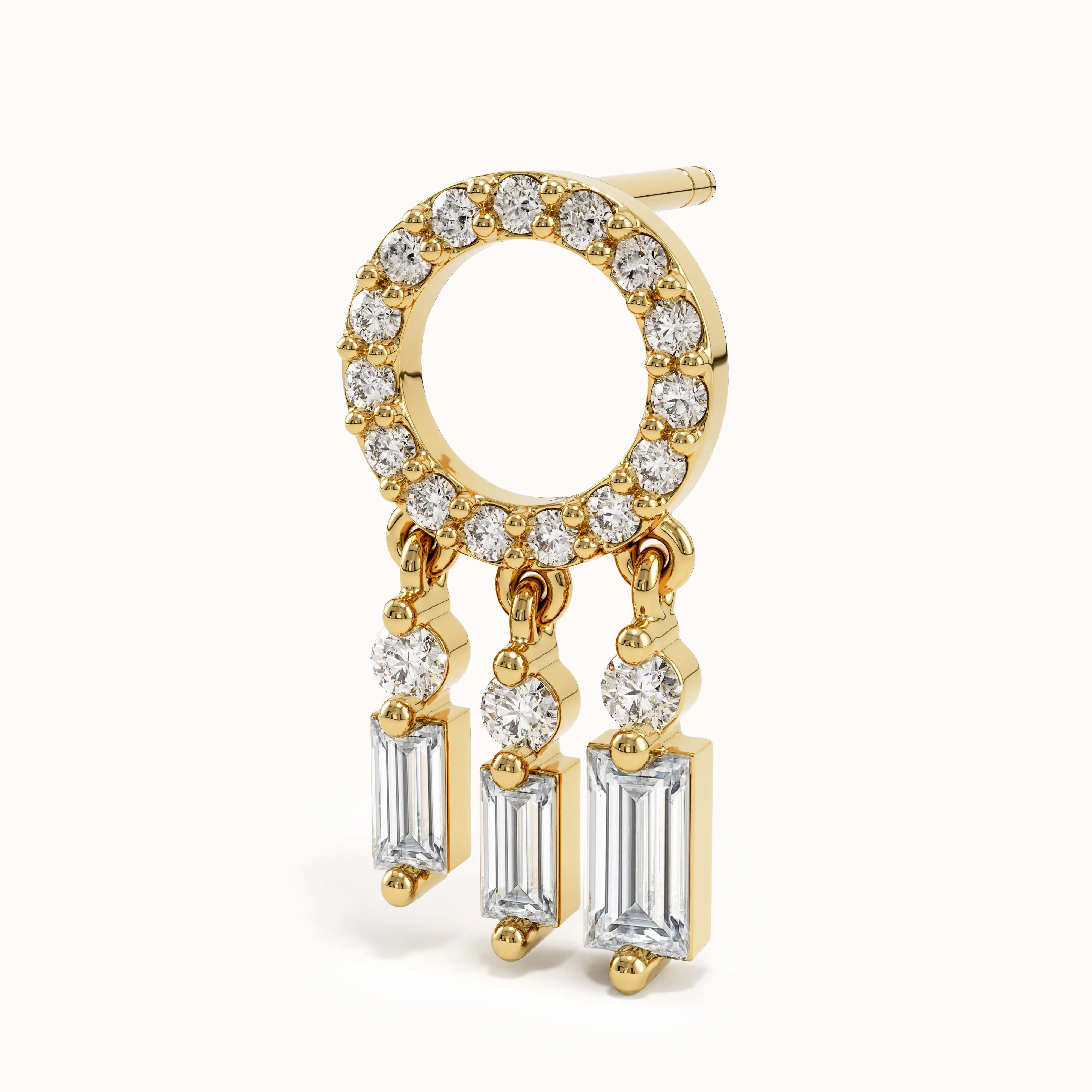 Gold Dangling Dreamcatcher Studs - BRENNMORE