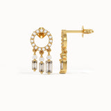 Gold Dangling Dreamcatcher Studs - BRENNMORE 