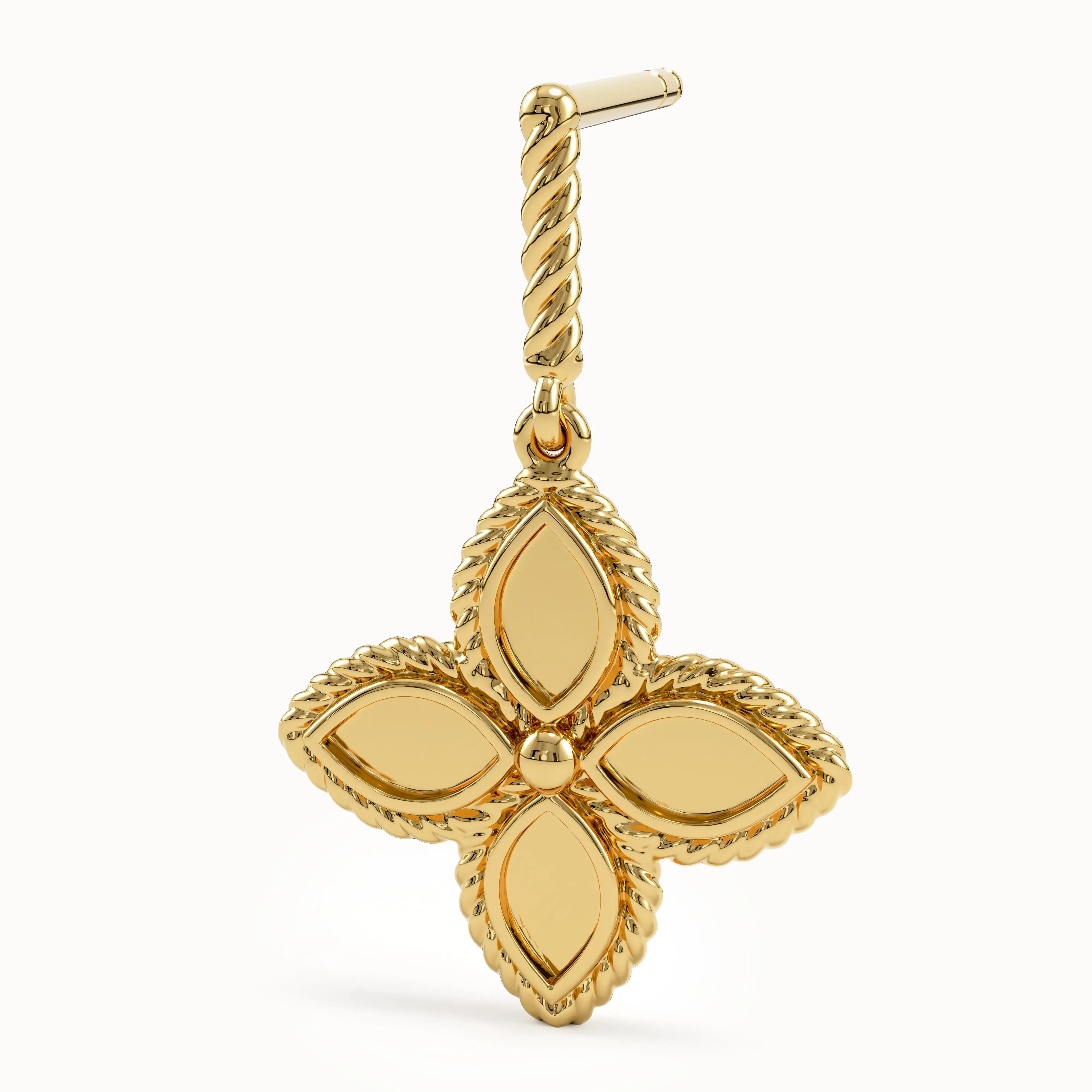 Gold Dangle Clover Studs - BRENNMORE