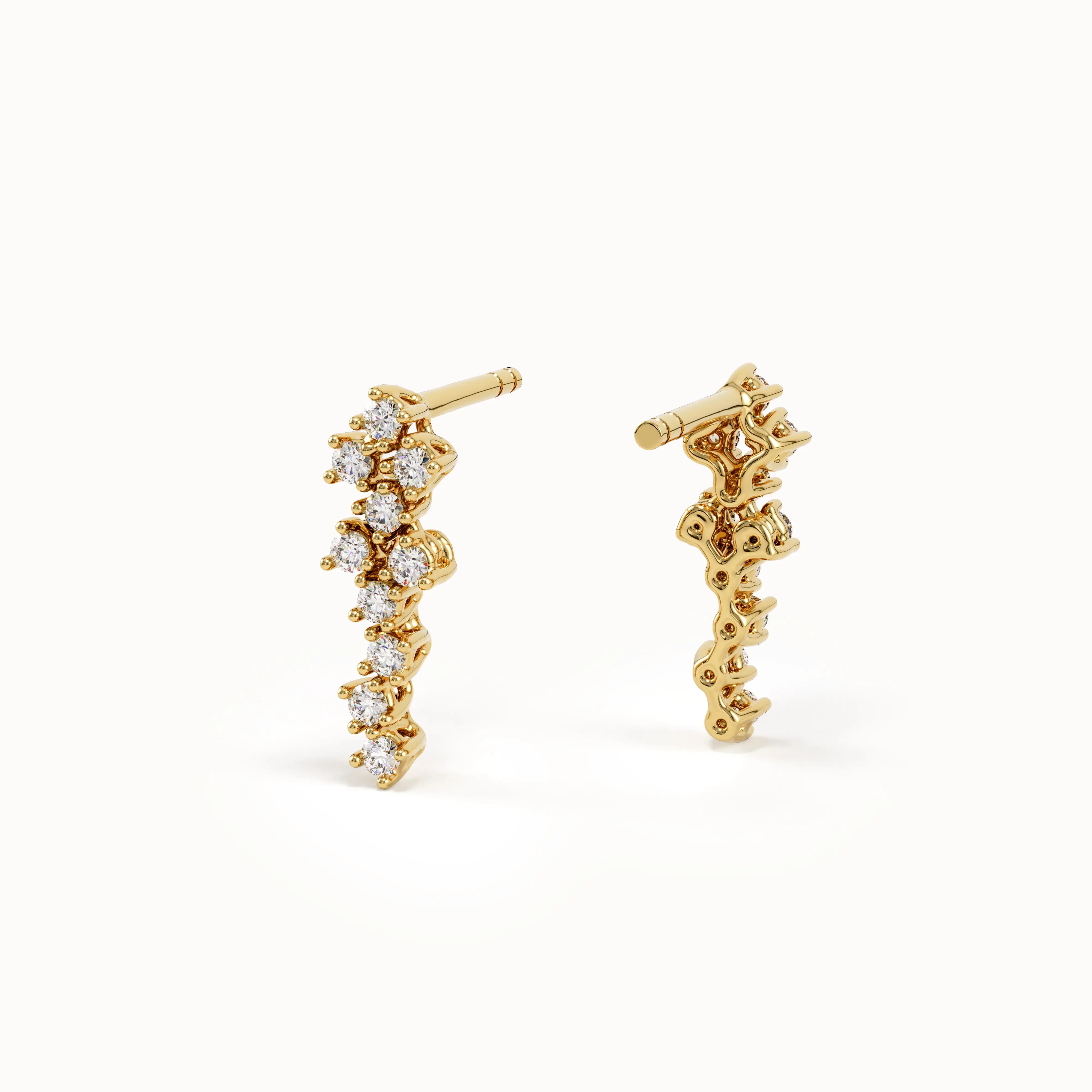 14k Gold Cluster Studs - BRENNMORE