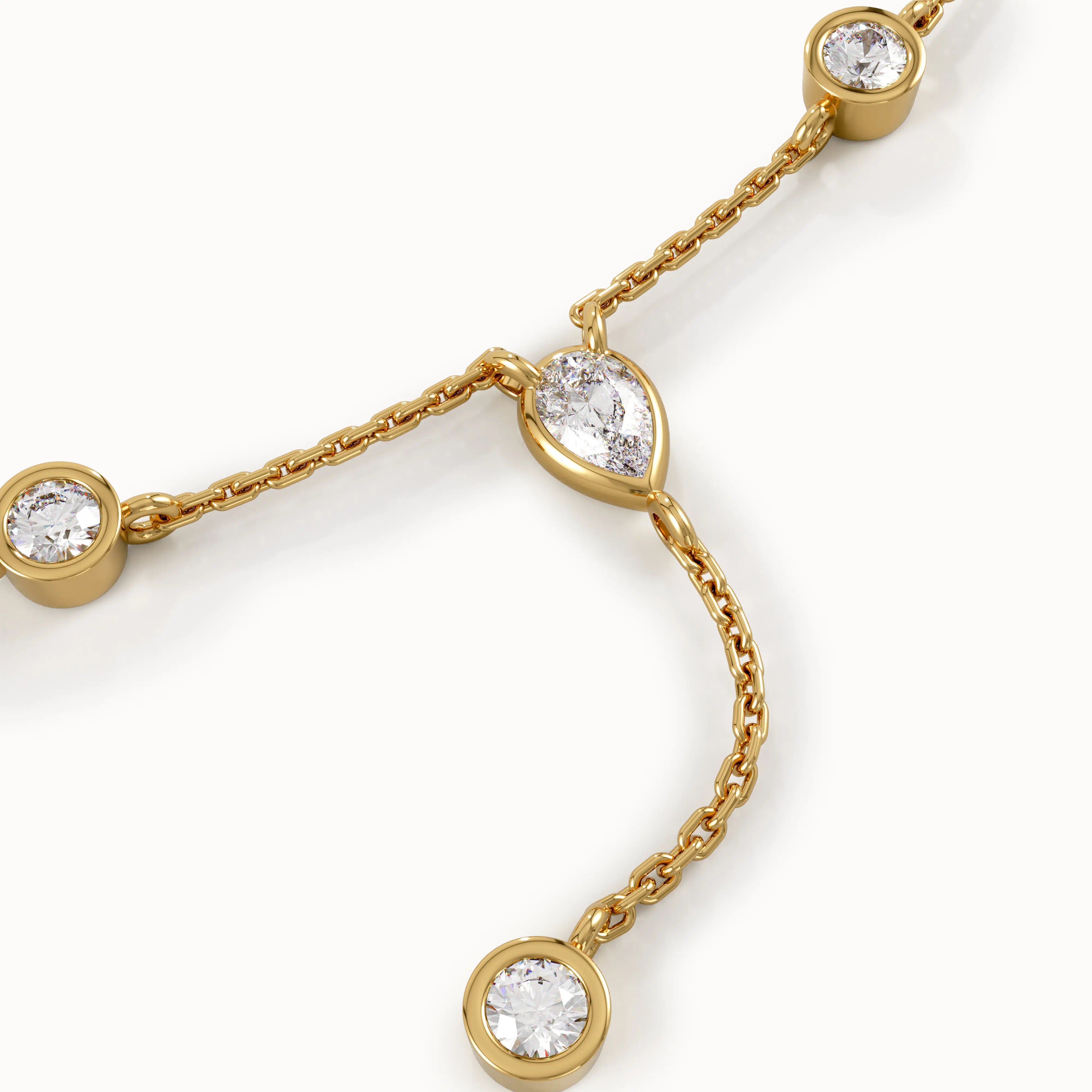 Womens Lab Diamond Lariat Necklace - BRENNMORE 