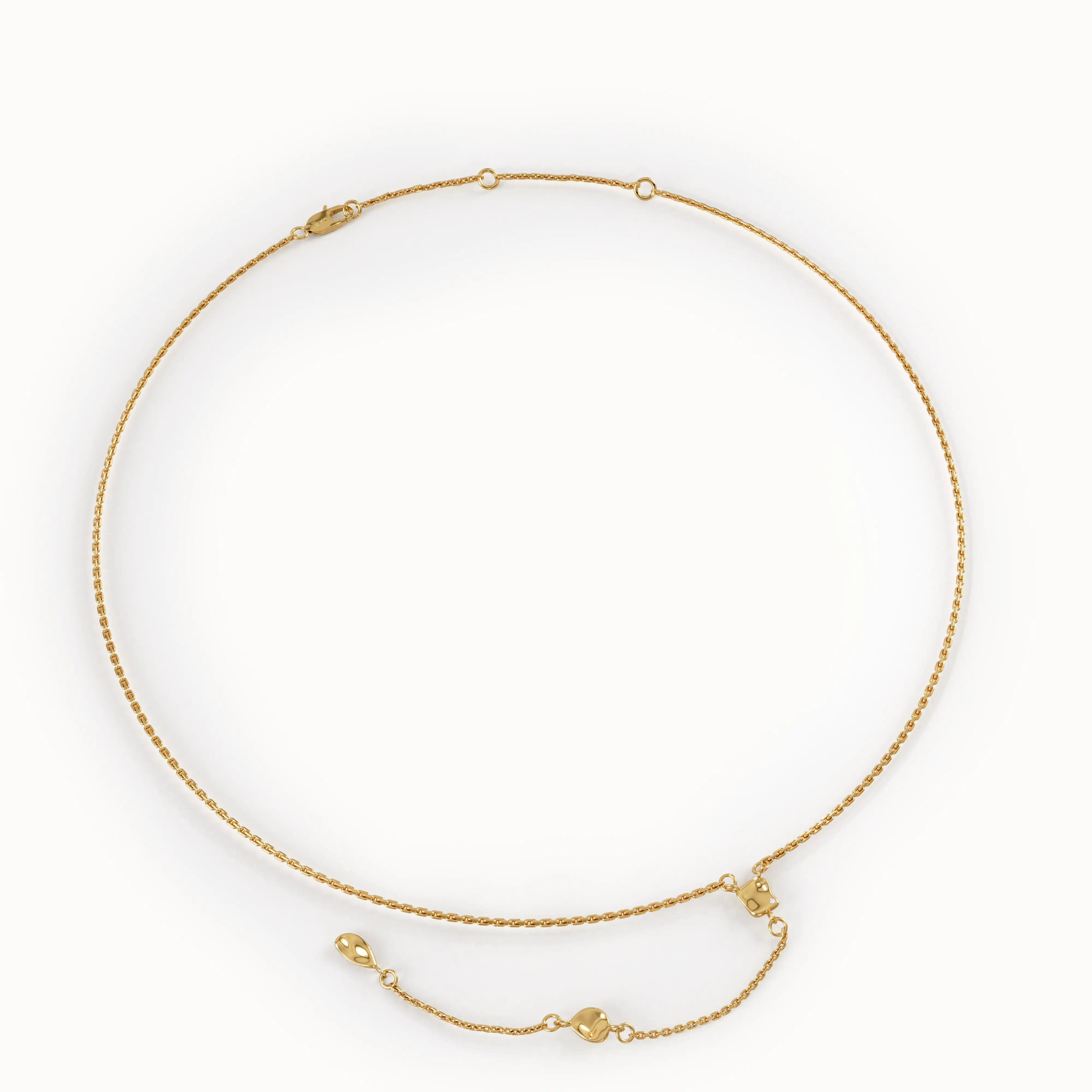 14k Gold Y Drop Necklace for Women - BRENNMORE 