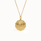 Gold Rose Pendant Necklace - BRENNMORE 