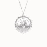 Gold Rose Pendant Necklace