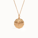 Gold Rose Pendant Necklace - BRENNMORE 