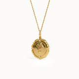 Gold Rose Pendant Necklace - BRENNMORE 