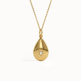 Gold Teardrop Necklace - BRENNMORE 