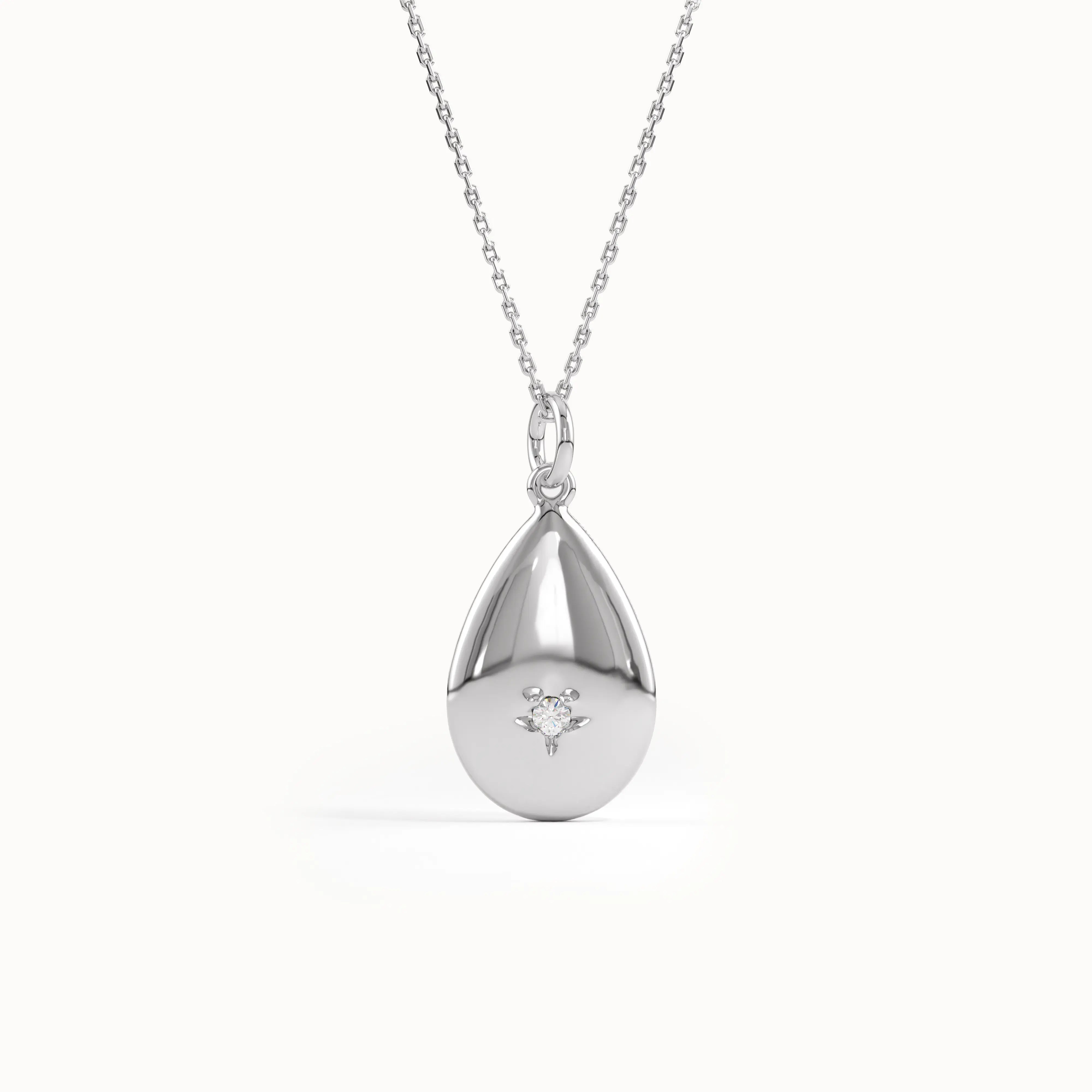 Gold Teardrop Necklace - BRENNMORE 