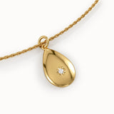 Gold Teardrop Necklace - BRENNMORE 