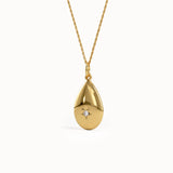Gold Teardrop Necklace - BRENNMORE