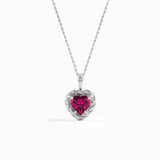 Ruby Heart Necklace in Gold
