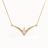 Unique Marquise Gold Necklace