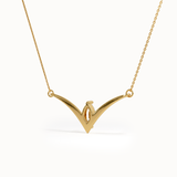 Unique Marquise Gold Necklace