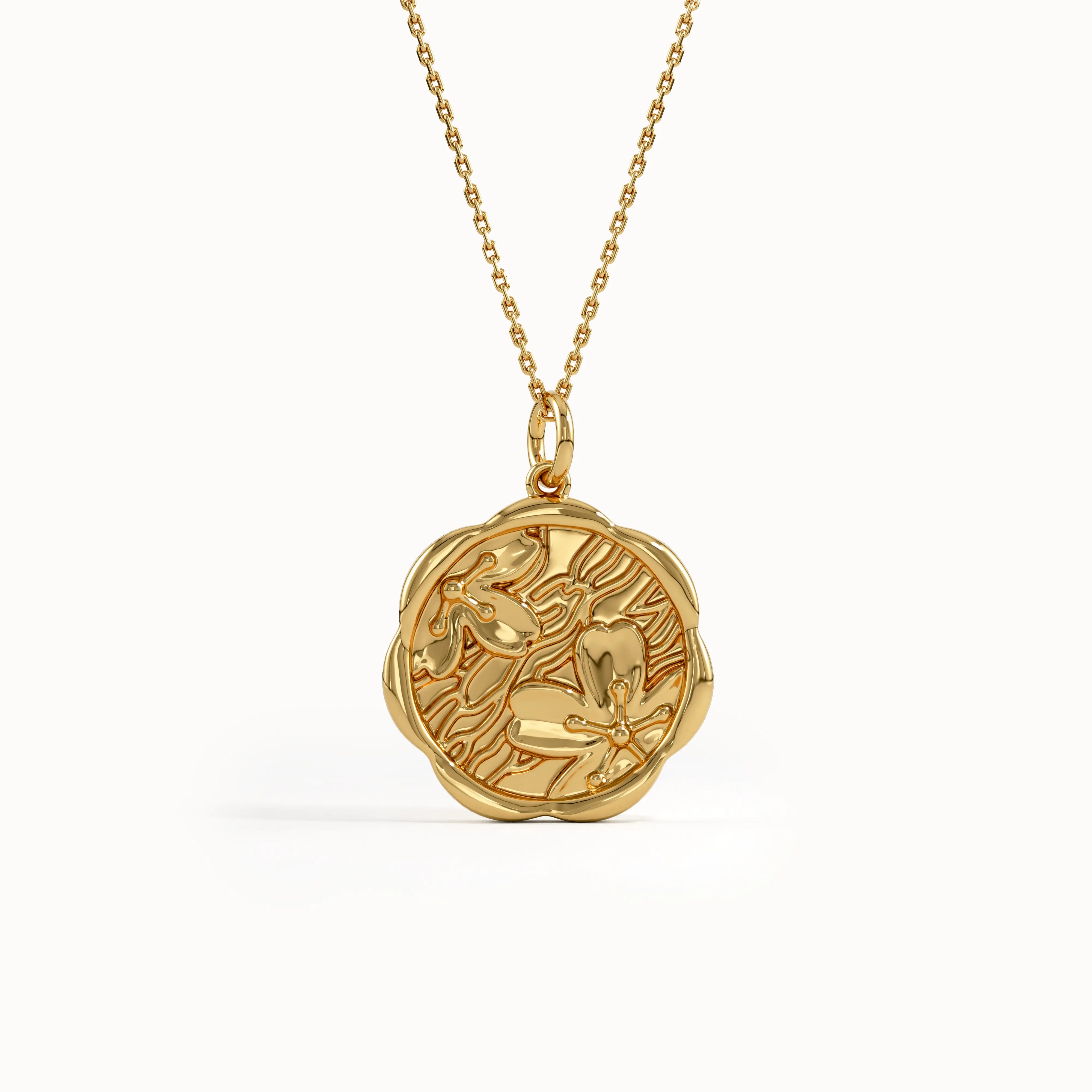 Gold Sakura Pendant Necklace - BRENNMORE 