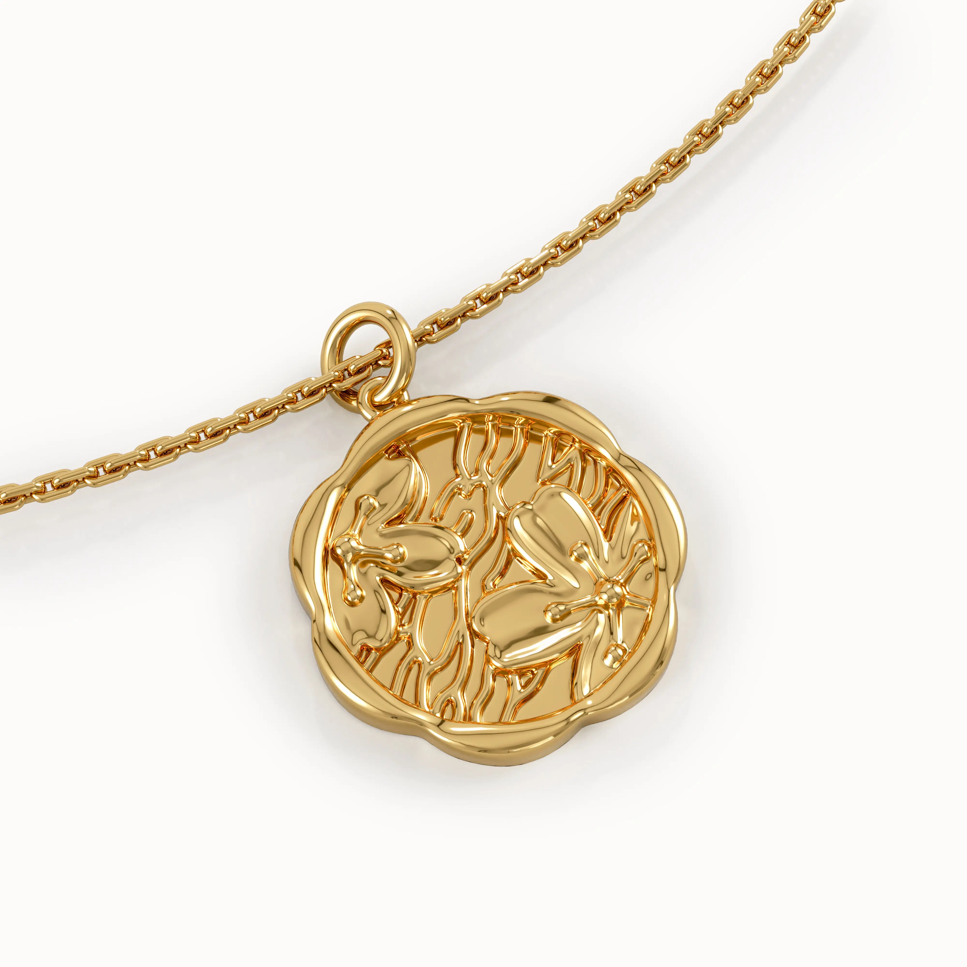 Gold Sakura Pendant Necklace - BRENNMORE 