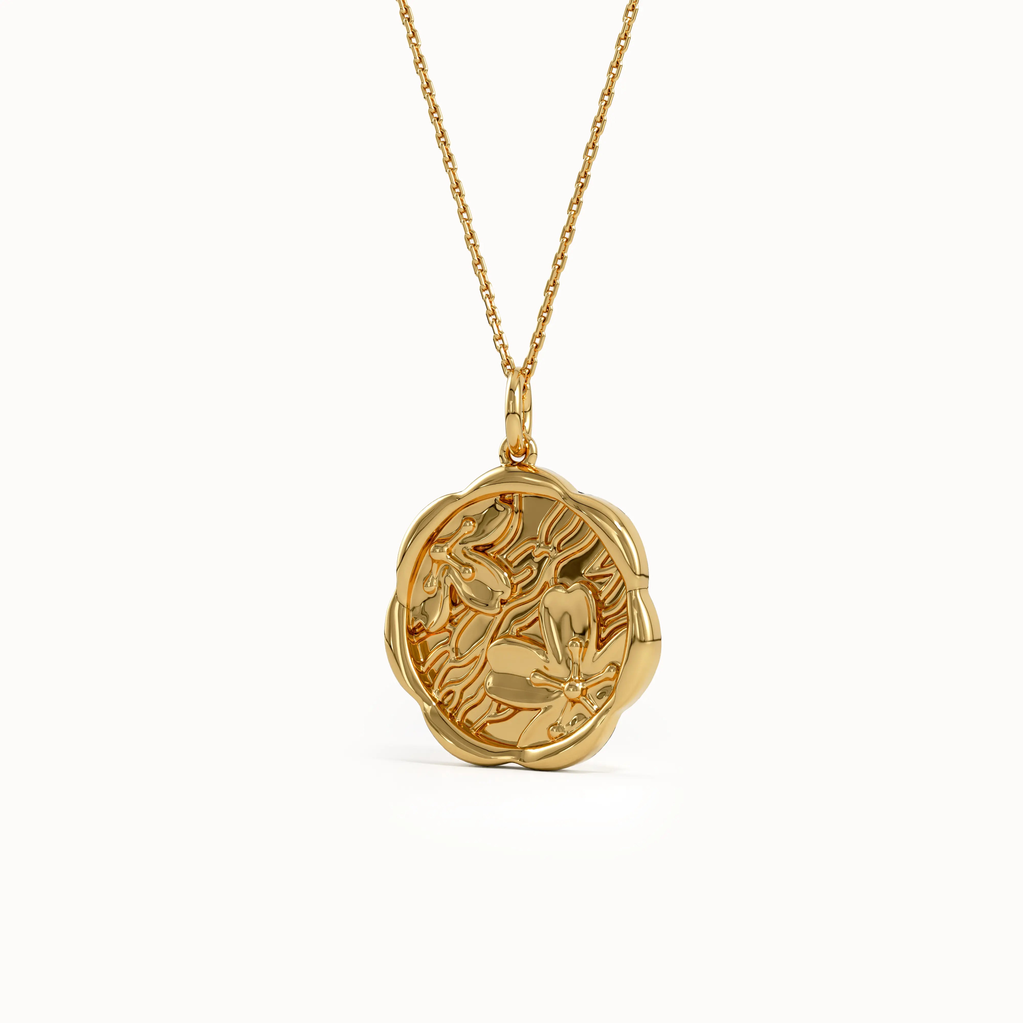 Gold Sakura Pendant Necklace - BRENNMORE 
