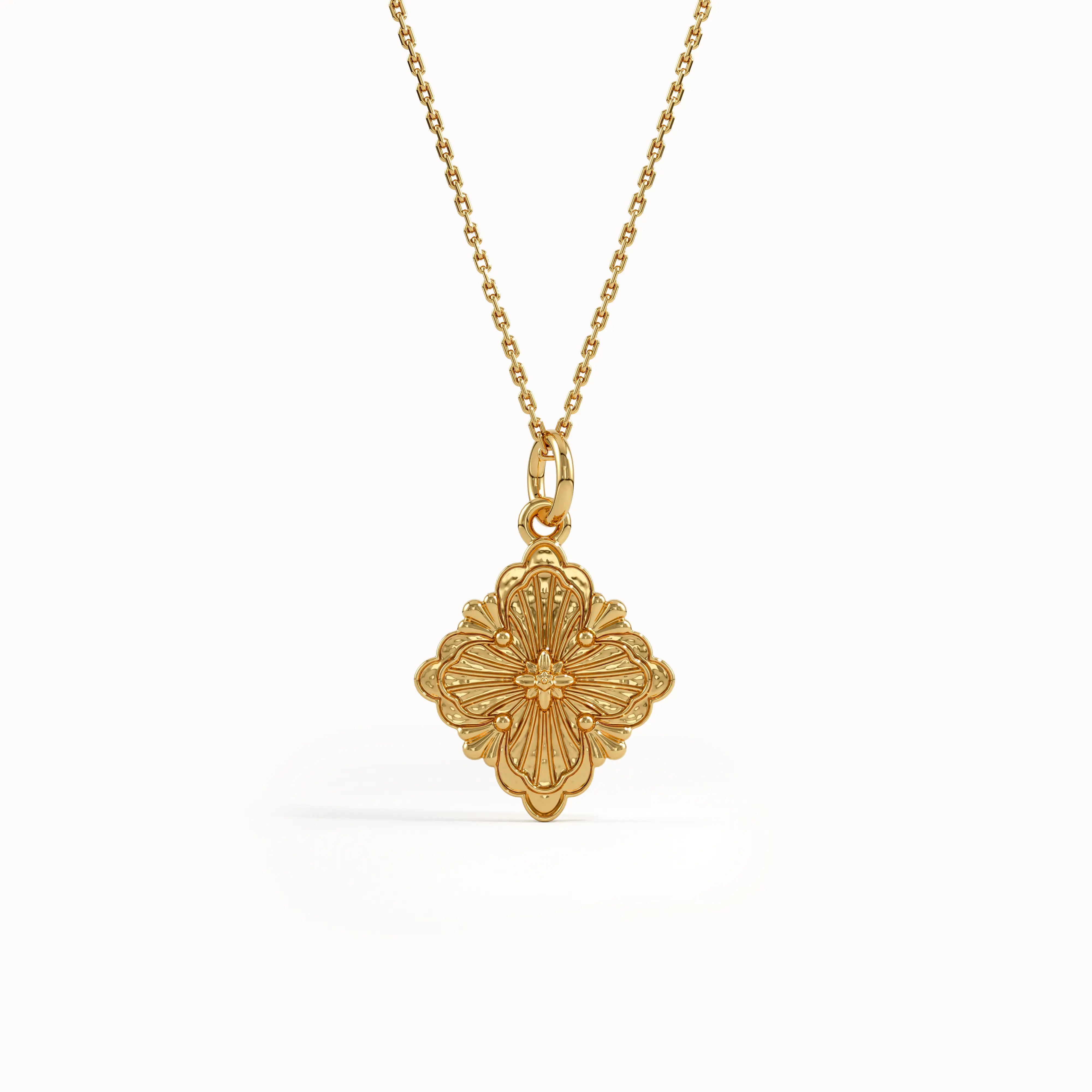 Unique Gold Motif Necklace - BRENNMORE 