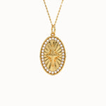 Oval Compass Pendant Necklace - BRENNMORE 