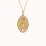 Oval Compass Pendant Necklace - BRENNMORE 