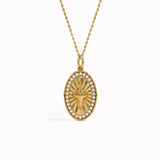 Oval Compass Pendant Necklace - BRENNMORE 