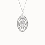 Oval Compass Pendant Necklace - BRENNMORE 