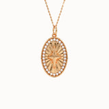 Oval Compass Pendant Necklace - BRENNMORE 