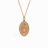 Oval Compass Pendant Necklace - BRENNMORE 