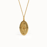 Oval Compass Pendant Necklace - BRENNMORE 